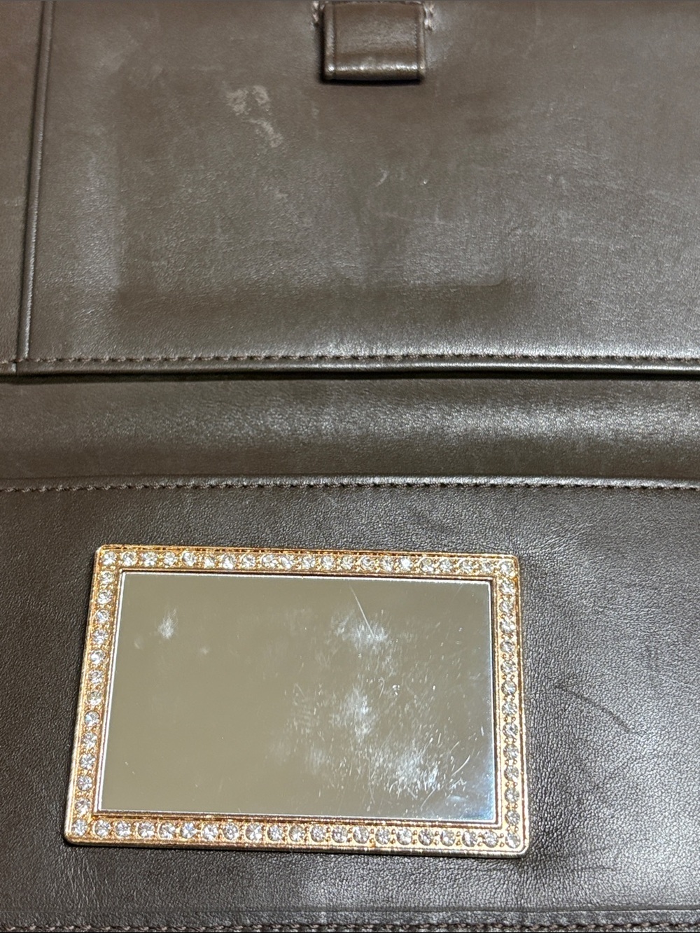 Coach Brown and Khaki Signature C Canvas Checkbook Wallet 6.75x3.75in - Picture 5 of 12